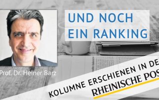 Und noch ein Ranking, Kolumne von Heiner Barz, erschienen in der Rheinischen Post
